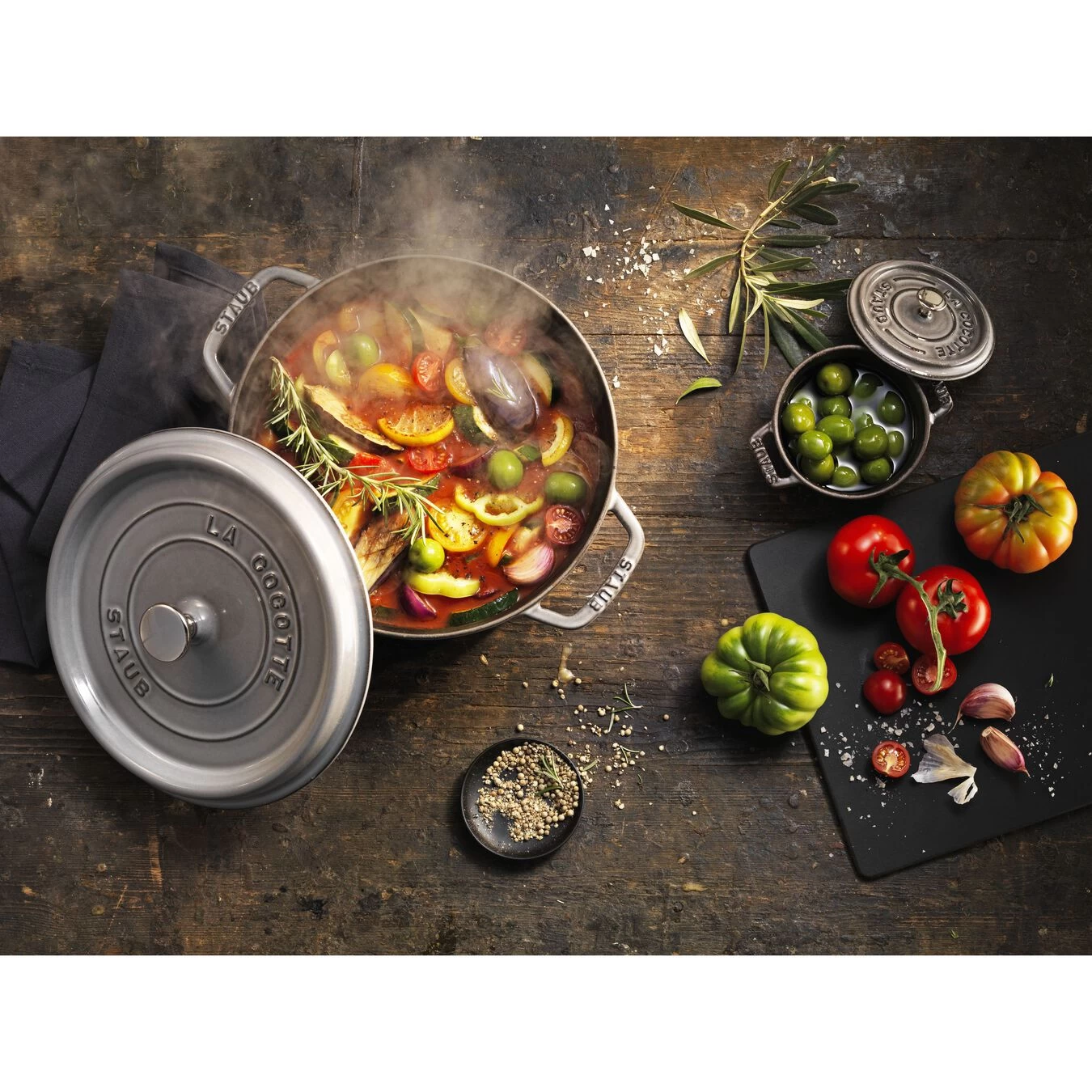 Staub Cocotte 28 Cm, Rund, Graphit-Grau, Gusseisen 5 Staub Cocotte 28 Cm, Rund, Graphit-Grau, Gusseisen – Bild 5