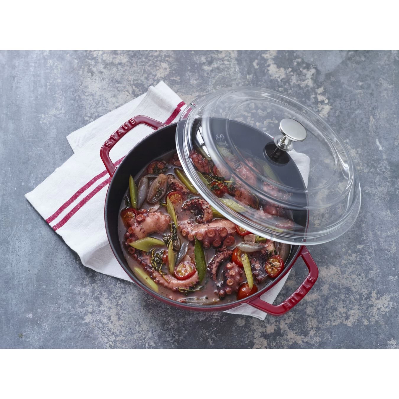 Staub Gewölbter Glasdeckel 28 Cm, Glas 4 Staub Gewölbter Glasdeckel 28 Cm, Glas – Bild 4