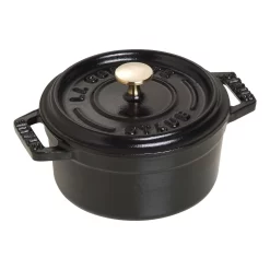 Staub Mini Cocotte 10 Cm, Rund, Schwarz, Gusseisen