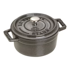 Staub Mini Cocotte 10 Cm, Rund, Graphit-Grau, Gusseisen