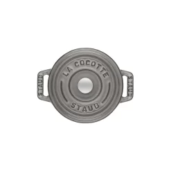 Staub Cocotte 12 Cm, Rund, Graphit-Grau, Gusseisen -STAUB Küche 40500 106 0 2