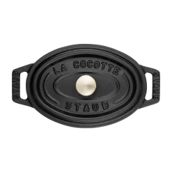 Staub Mini Cocotte 11 Cm, Oval, Schwarz, Gusseisen -STAUB Küche 40500 111 0 3