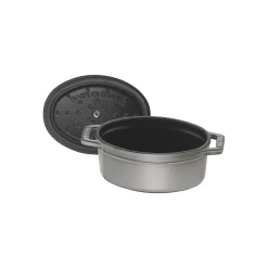 Staub Mini Cocotte 11 Cm, Oval, Graphit-Grau, Gusseisen -STAUB Küche 40500 116 0 5