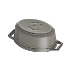 Staub Mini Cocotte 11 Cm, Oval, Graphit-Grau, Gusseisen -STAUB Küche 40500 116 0 6