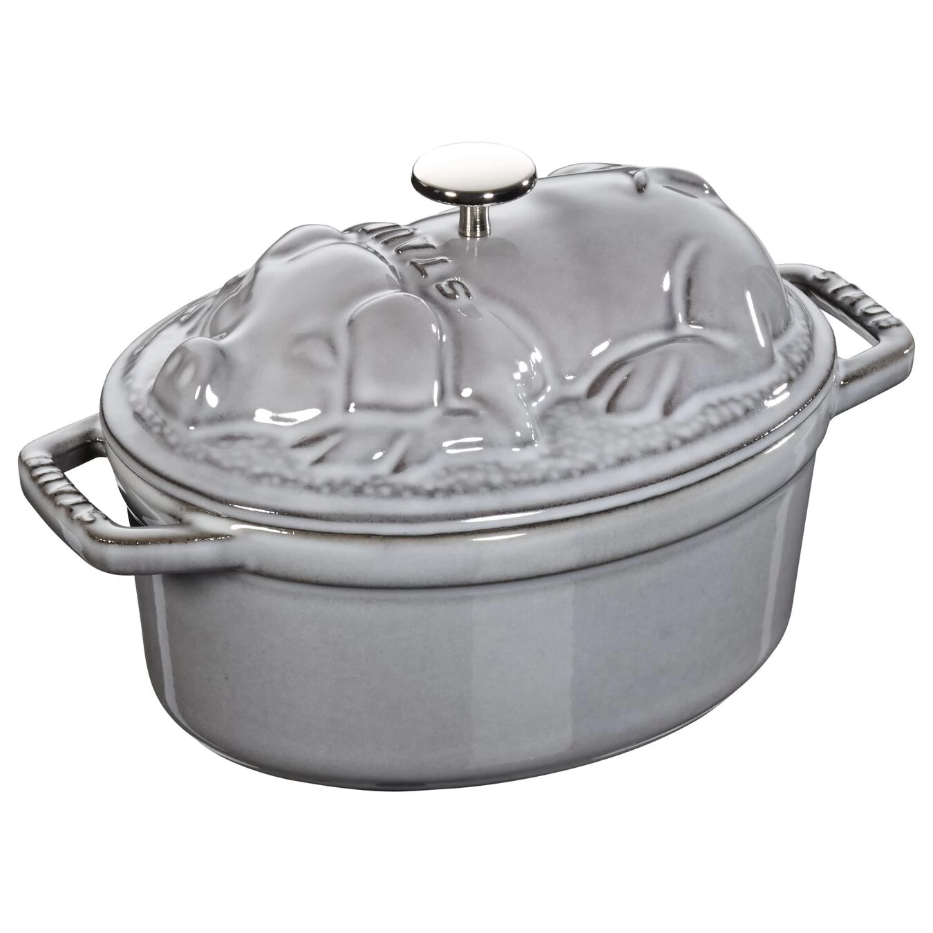 Staub Cocotte 17 Cm, Oval, Graphit-Grau, Gusseisen 1 Staub Cocotte 17 Cm, Oval, Graphit-Grau, Gusseisen