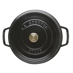 Staub Cocotte 24 Cm, Rund, Schwarz, Gusseisen -STAUB Küche 40500 241 0 3