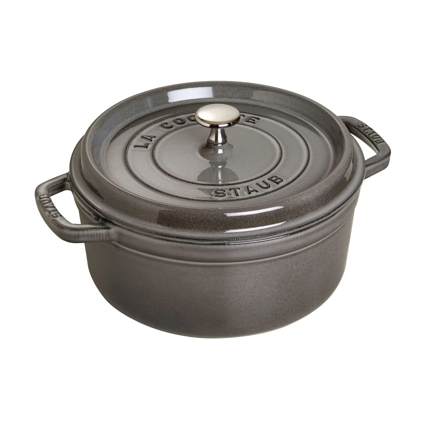 Staub Cocotte 18 Cm, Rund, Graphit-Grau, Gusseisen 1 Staub Cocotte 18 Cm, Rund, Graphit-Grau, Gusseisen