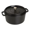 Staub Cocotte 28 Cm, Rund, Schwarz, Gusseisen