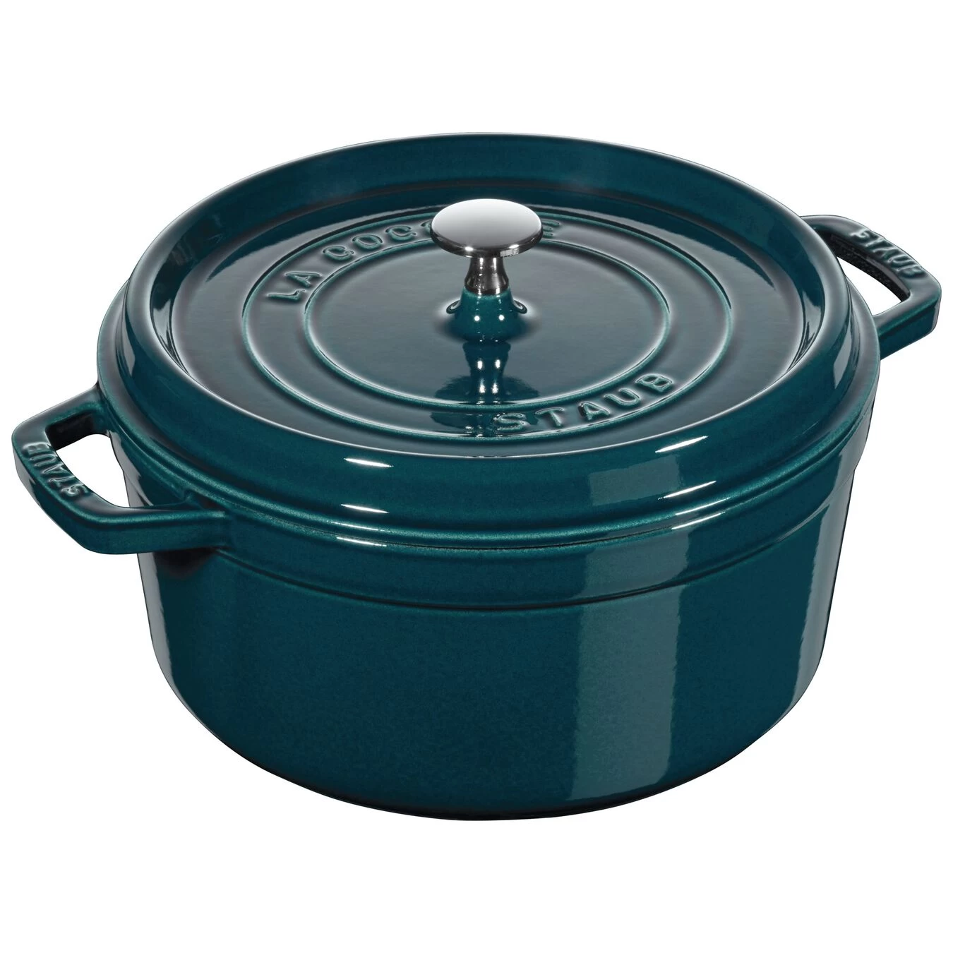 Staub Cocotte 28 Cm, Rund, La-Mer, Gusseisen 1 Staub Cocotte 28 Cm, Rund, La-Mer, Gusseisen