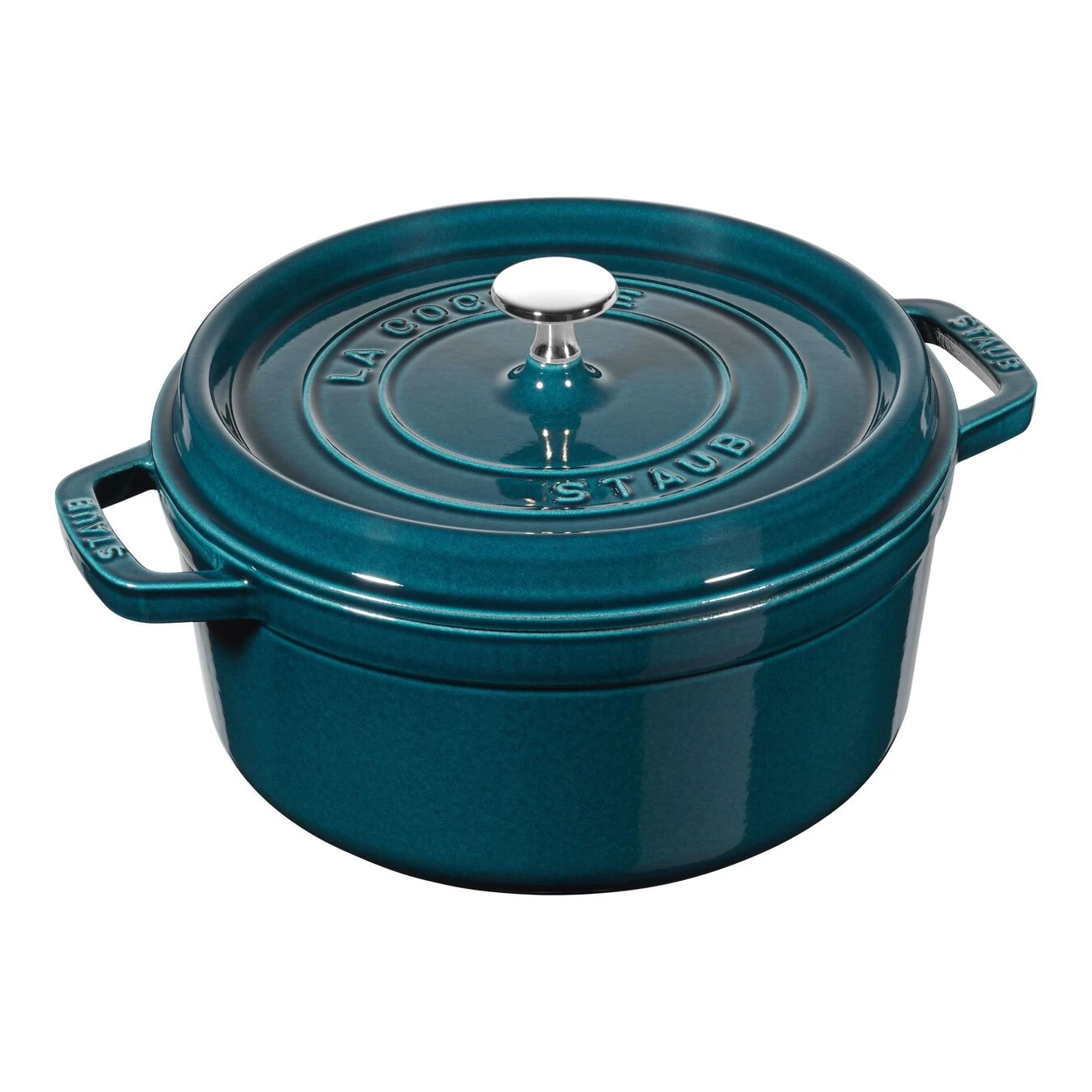 Staub Cocotte 22 Cm, Rund, La-Mer, Gusseisen 1 Staub Cocotte 22 Cm, Rund, La-Mer, Gusseisen