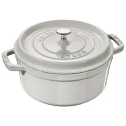 Staub Cocotte 26 Cm, Rund, Weisser Trüffel, Gusseisen
