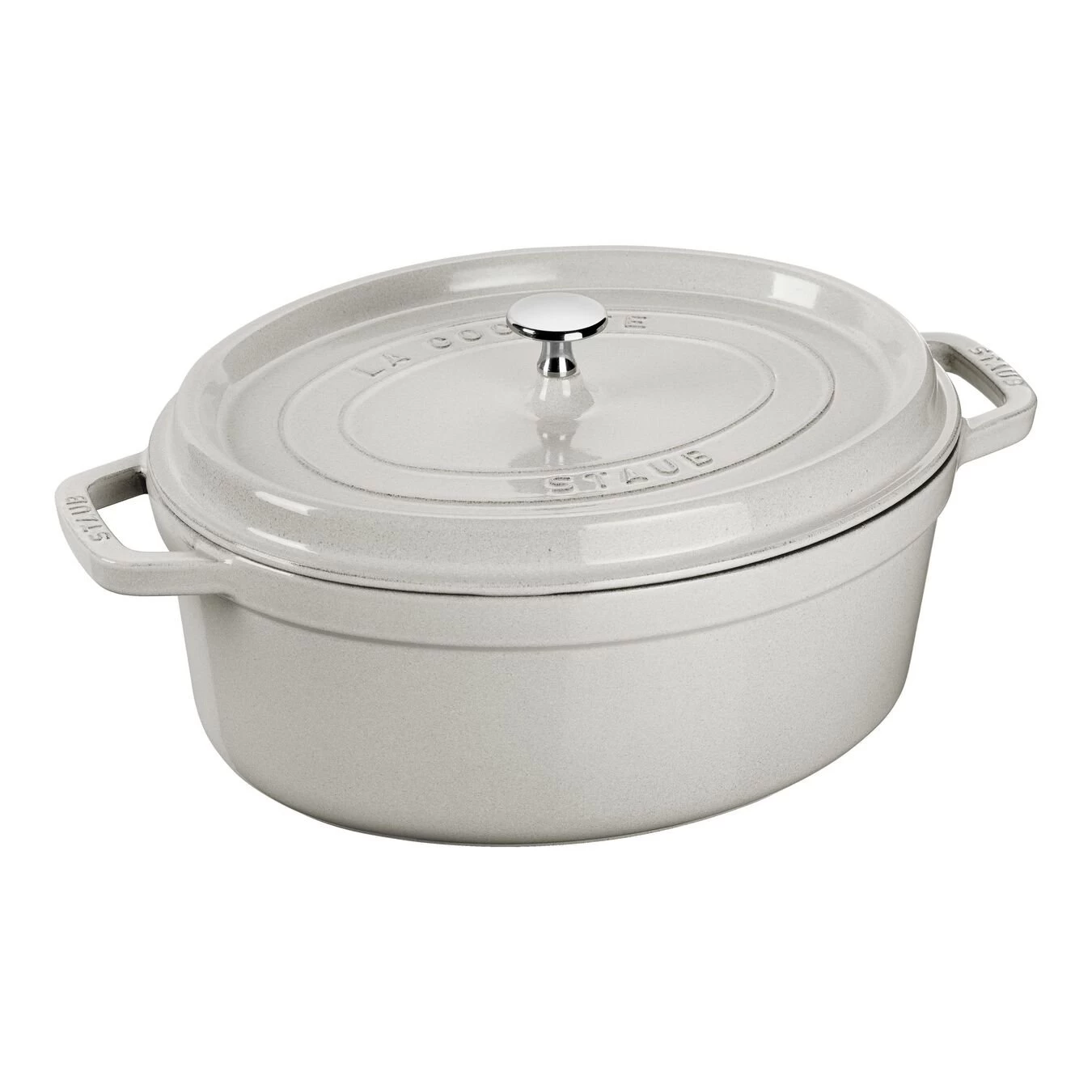 Staub Cocotte 31 Cm, Oval, Weisser Trüffel, Gusseisen 1 Staub Cocotte 31 Cm, Oval, Weisser Trüffel, Gusseisen