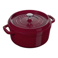 Staub Cocotte 28 Cm, Rund, Bordeaux, Gusseisen