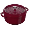 Staub Cocotte 24 Cm, Rund, Bordeaux, Gusseisen