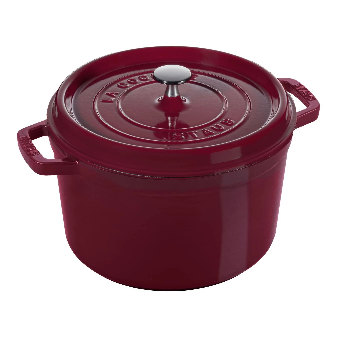 Staub Cocotte Tief 24 Cm, Rund, Bordeaux, Gusseisen 1 Staub Cocotte Tief 24 Cm, Rund, Bordeaux, Gusseisen