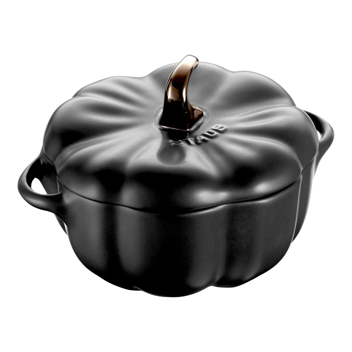 Staub Cocotte 12 Cm, Kürbis, Schwarz, Keramik 1 Staub Cocotte 12 Cm, Kürbis, Schwarz, Keramik