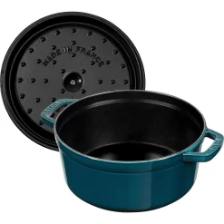 Staub Cocotte 24 Cm, Rund, La-Mer, Gusseisen -STAUB Küche 40508 654 0 1