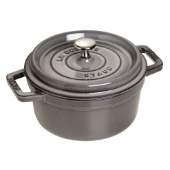 Staub Cocotte 22 Cm, Rund, Graphit-Grau, Gusseisen
