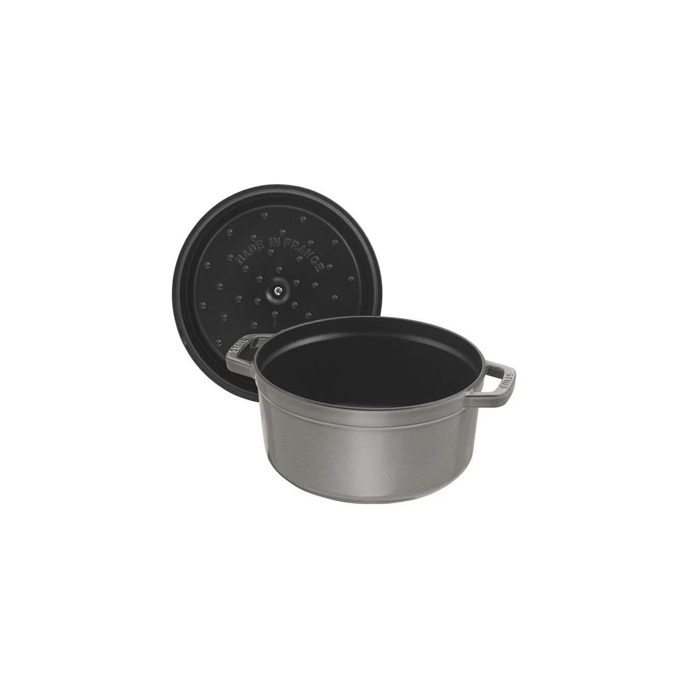 Staub Cocotte 16 Cm, Rund, Graphit-Grau, Gusseisen 2 Staub Cocotte 16 Cm, Rund, Graphit-Grau, Gusseisen – Bild 2