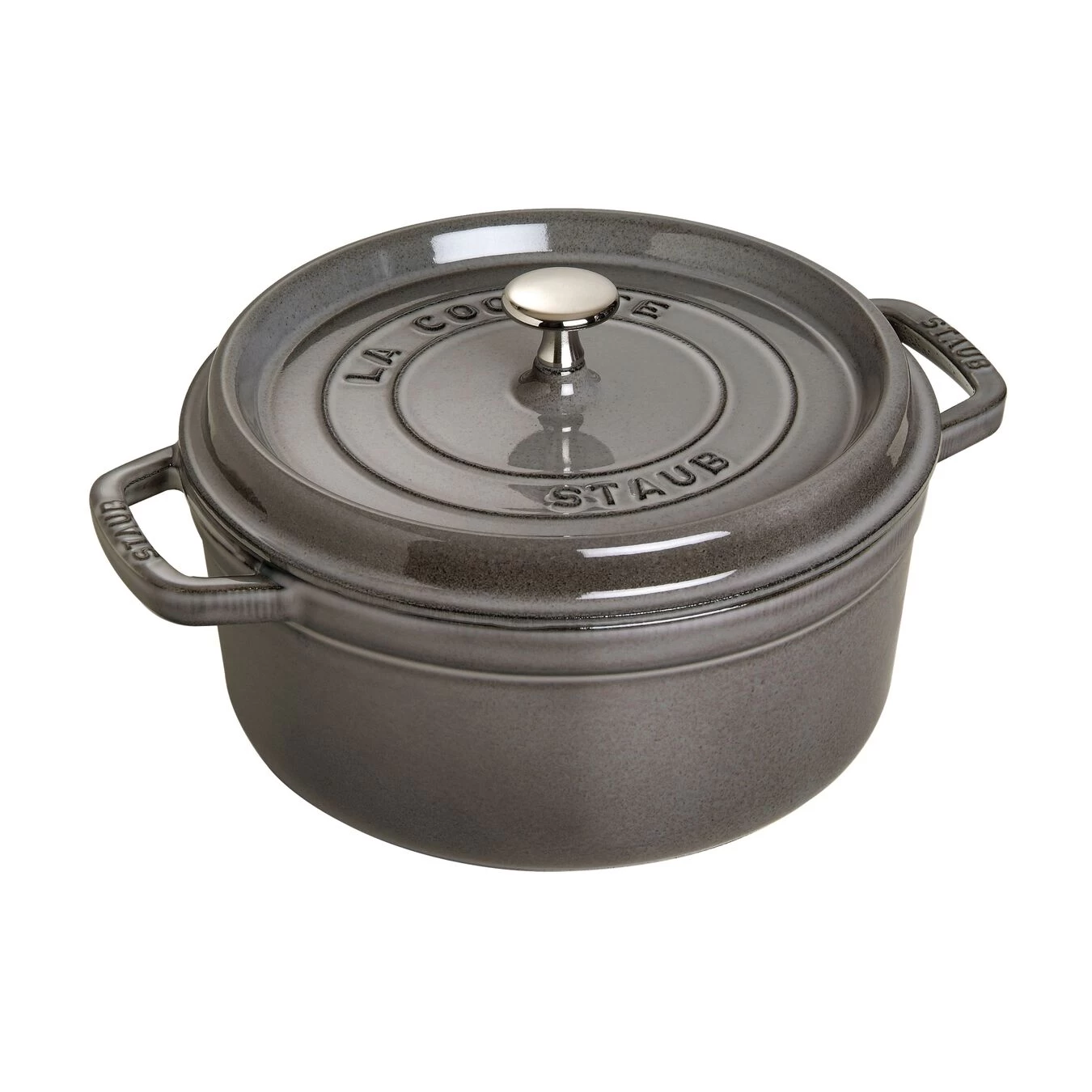 Staub Cocotte 26 Cm, Rund, Graphit-Grau, Gusseisen 1 Staub Cocotte 26 Cm, Rund, Graphit-Grau, Gusseisen