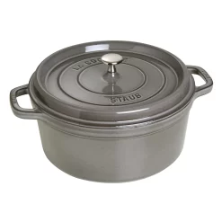 Staub Cocotte 28 Cm, Rund, Graphit-Grau, Gusseisen
