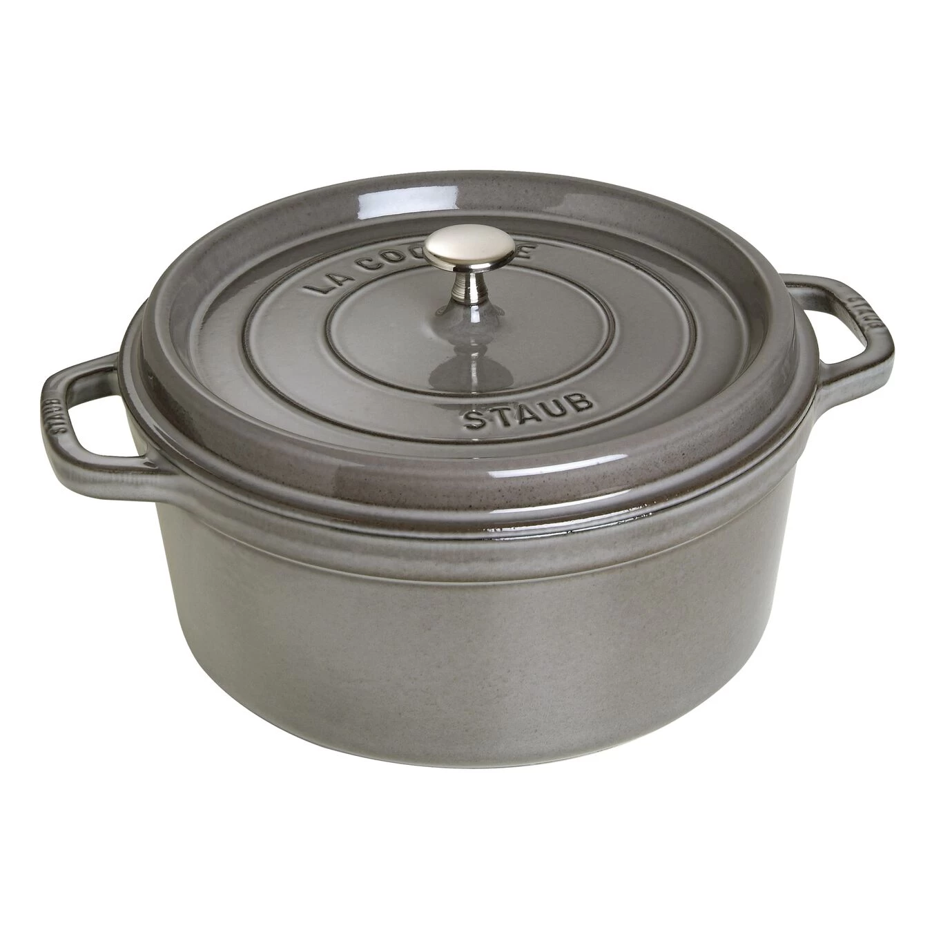 Staub Cocotte 28 Cm, Rund, Graphit-Grau, Gusseisen 1 Staub Cocotte 28 Cm, Rund, Graphit-Grau, Gusseisen