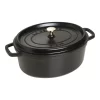 Staub Cocotte 31 Cm, Oval, Schwarz, Gusseisen