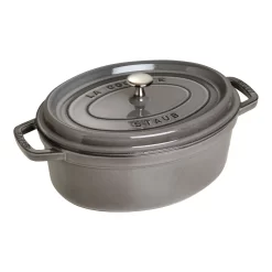 Staub Cocotte 31 Cm, Oval, Graphit-Grau, Gusseisen