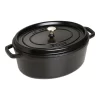 Staub Cocotte 33 Cm, Oval, Schwarz, Gusseisen