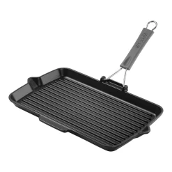 Staub Grillpfanne Mit Ausgießnase 34 X 21 Cm, Gusseisen, Schwarz