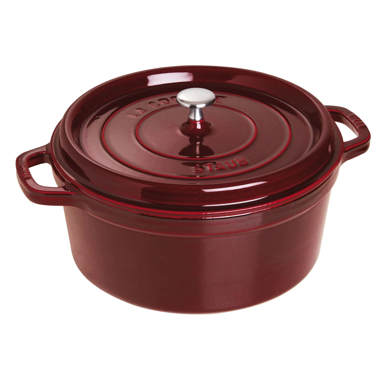 Staub Cocotte 28 Cm, Rund, Grenadine-Rot, Gusseisen 1 Staub Cocotte 28 Cm, Rund, Grenadine-Rot, Gusseisen