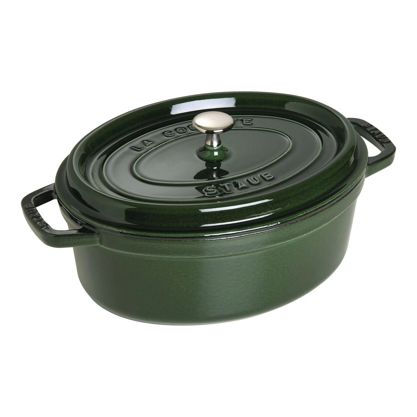 Staub Cocotte 29 Cm, Oval, Basilikum-Grün, Gusseisen 1 Staub Cocotte 29 Cm, Oval, Basilikum-Grün, Gusseisen