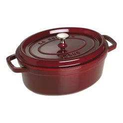Staub Cocotte 29 Cm, Oval, Grenadine-Rot, Gusseisen