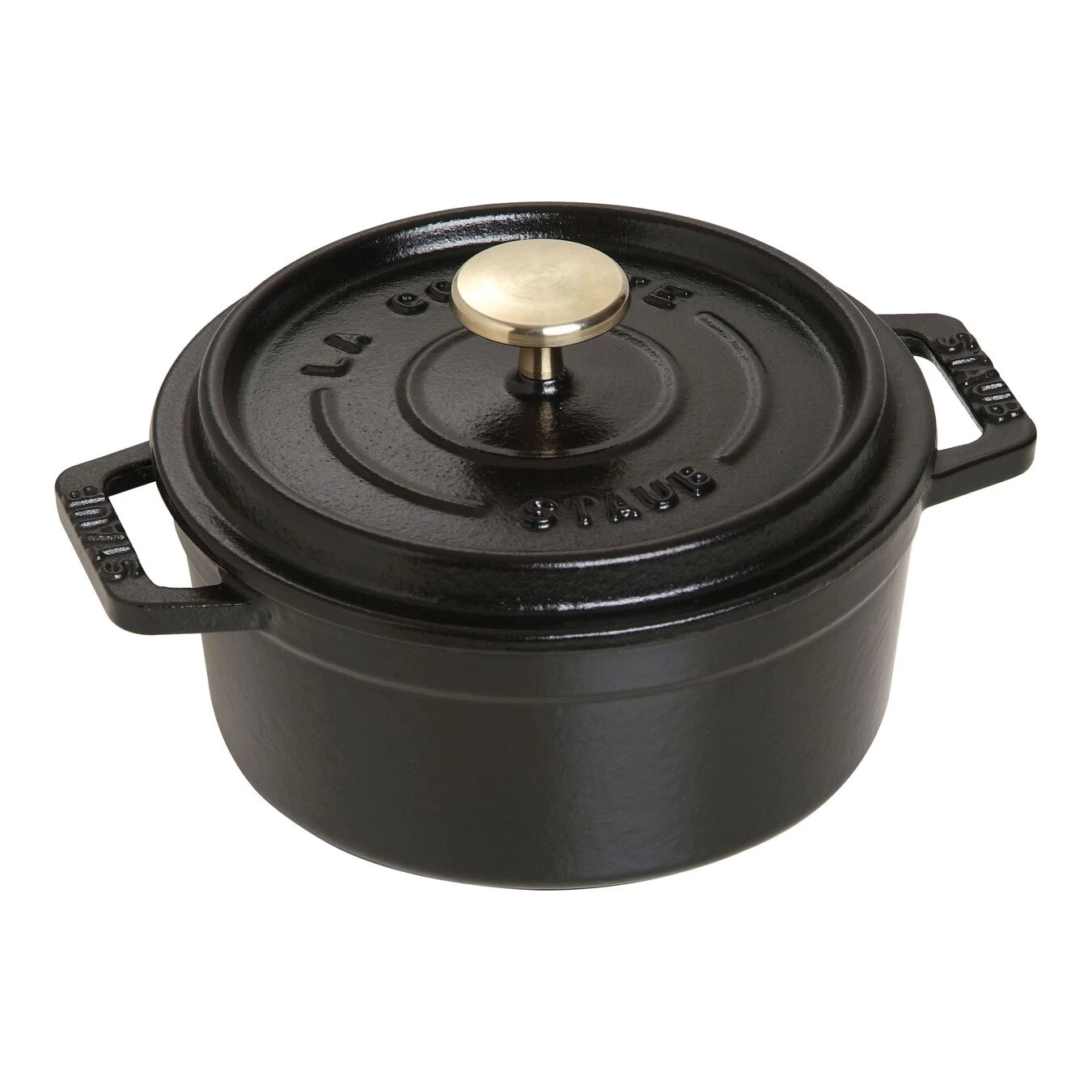Staub Cocotte 12 Cm, Rund, Schwarz, Gusseisen 1 Staub Cocotte 12 Cm, Rund, Schwarz, Gusseisen