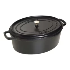 Staub Cocotte 41 Cm, Oval, Schwarz, Gusseisen
