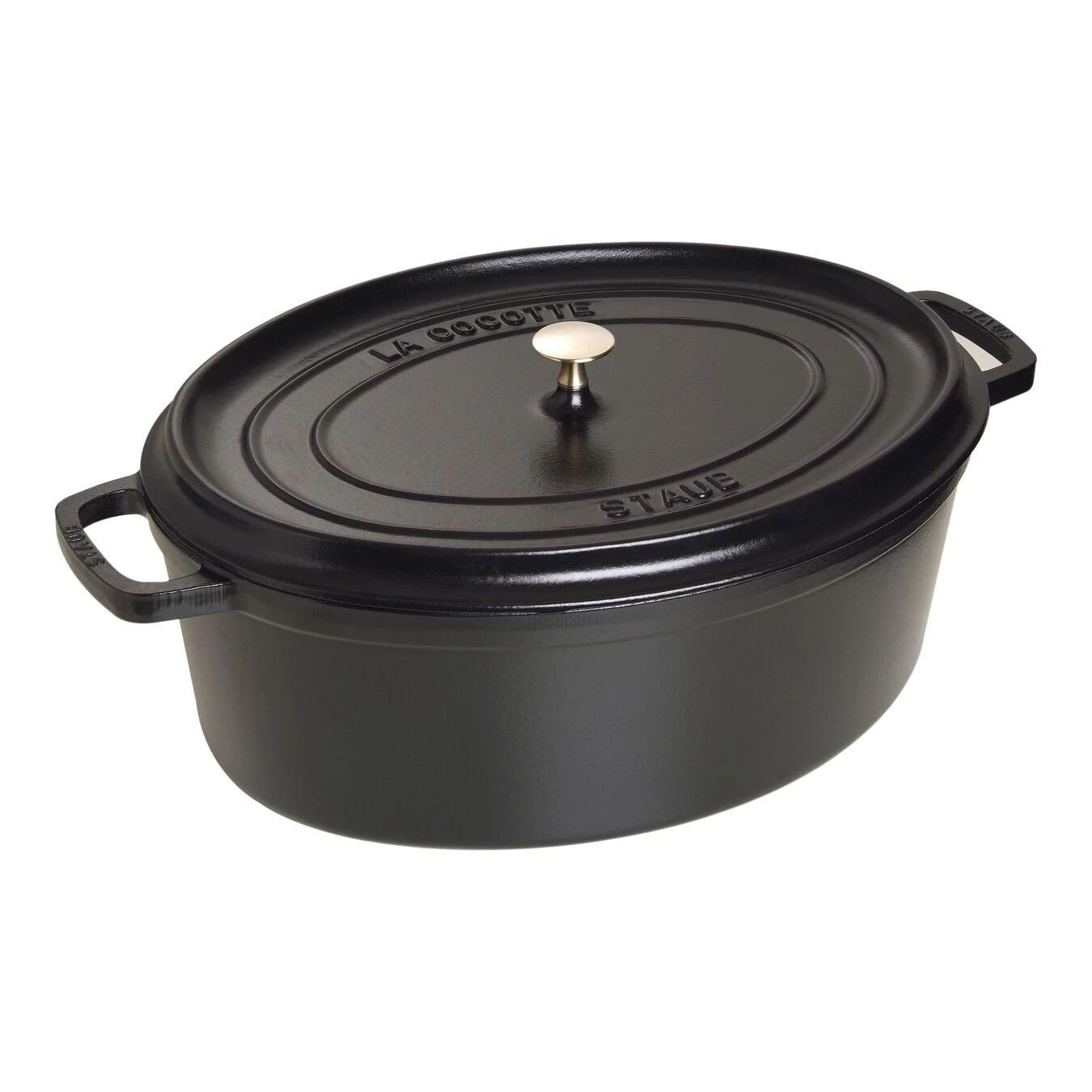 Staub Cocotte 41 Cm, Oval, Schwarz, Gusseisen 1 Staub Cocotte 41 Cm, Oval, Schwarz, Gusseisen