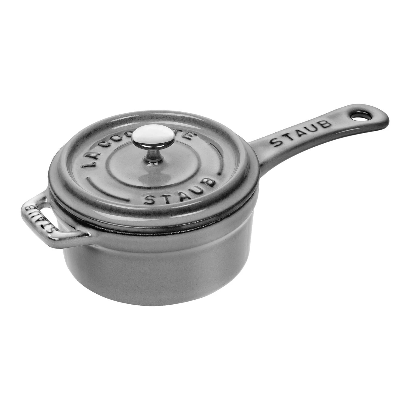 Staub Stieltopf 10 Cm, Gusseisen, Graphit-Grau 1 Staub Stieltopf 10 Cm, Gusseisen, Graphit-Grau
