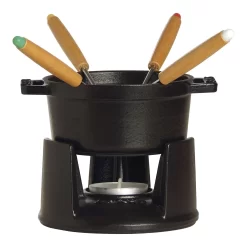 Staub Mini Fondue Set 10 Cm, Schwarz