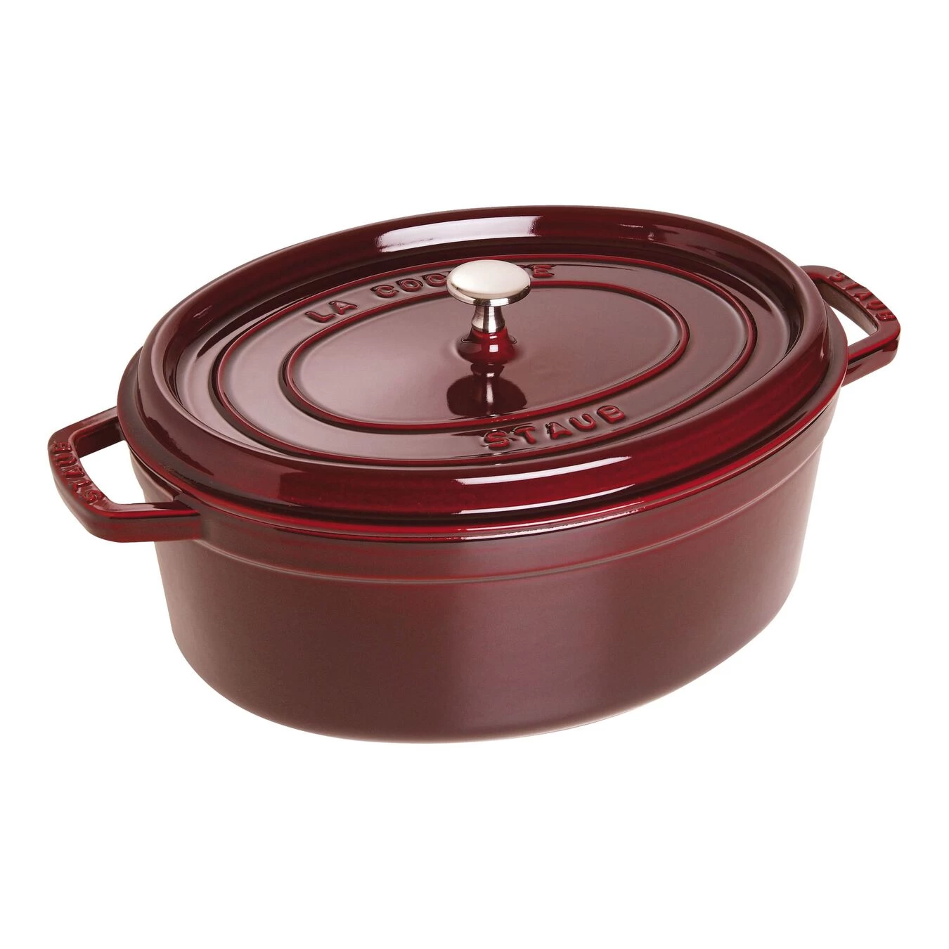 Staub Cocotte 33 Cm, Oval, Grenadine-Rot, Gusseisen 1 Staub Cocotte 33 Cm, Oval, Grenadine-Rot, Gusseisen