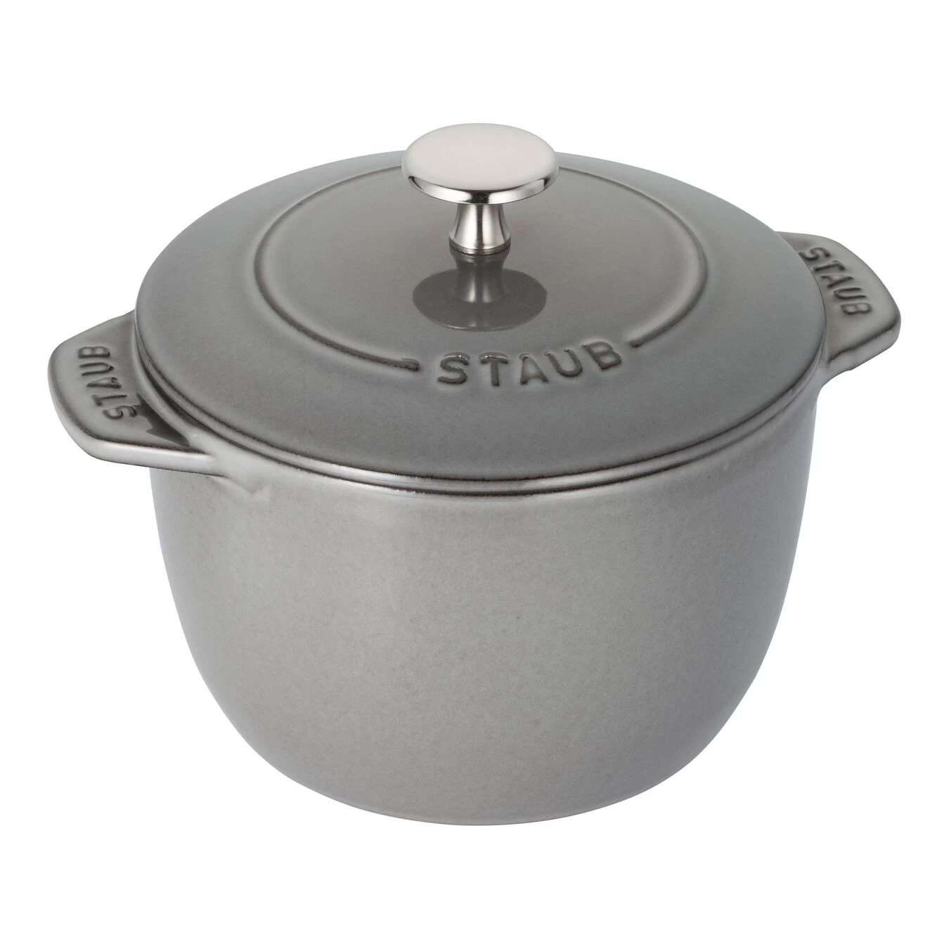 Staub Reis-Cocotte 16 Cm, Rund, Graphit-Grau, Gusseisen 1 Staub Reis-Cocotte 16 Cm, Rund, Graphit-Grau, Gusseisen