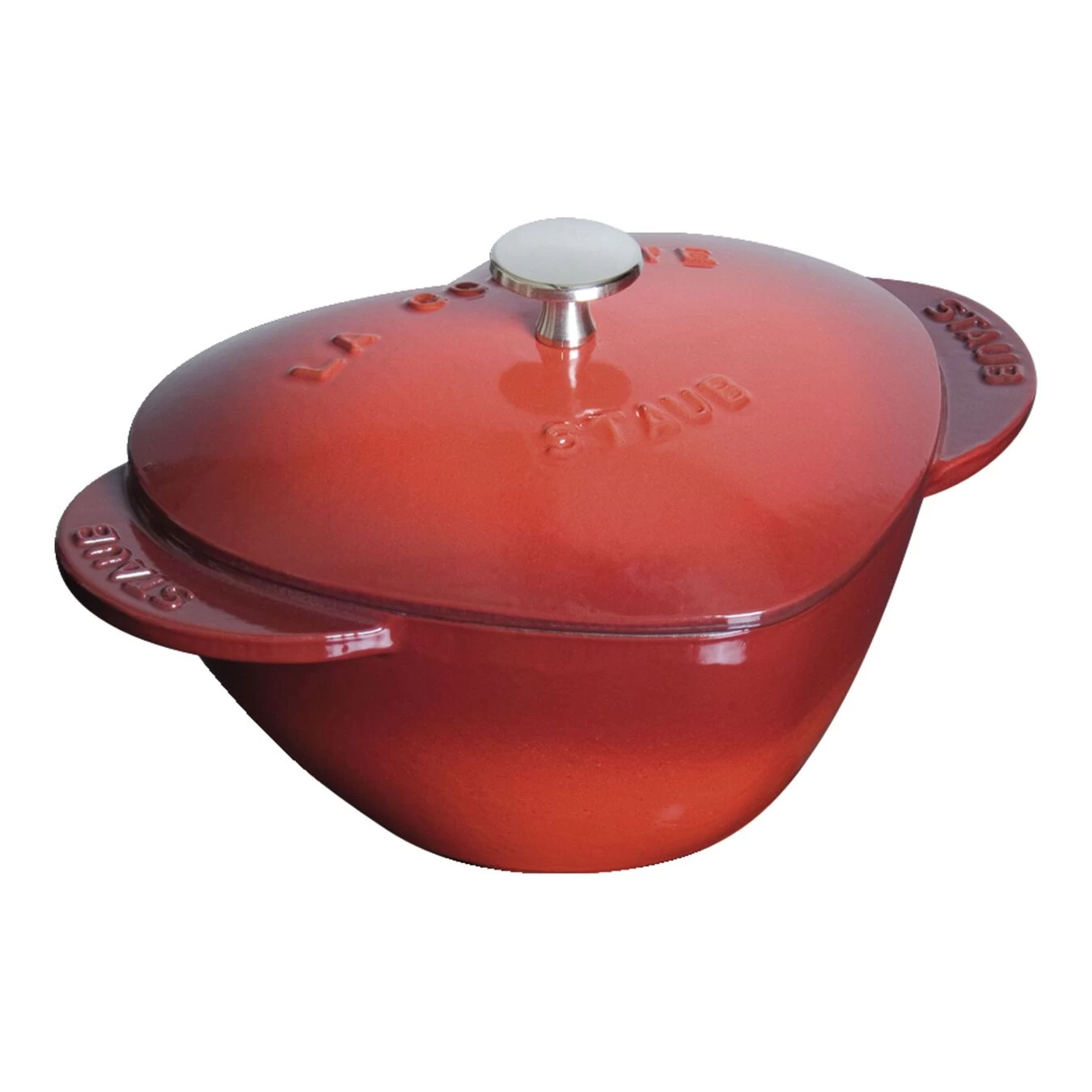 Staub Cocotte 20 Cm, Herz, Kirsch-Rot, Gusseisen 1 Staub Cocotte 20 Cm, Herz, Kirsch-Rot, Gusseisen