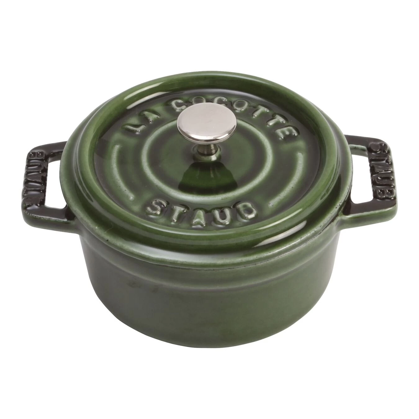 Staub Mini Cocotte 10 Cm, Rund, Basilikum-Grün, Gusseisen