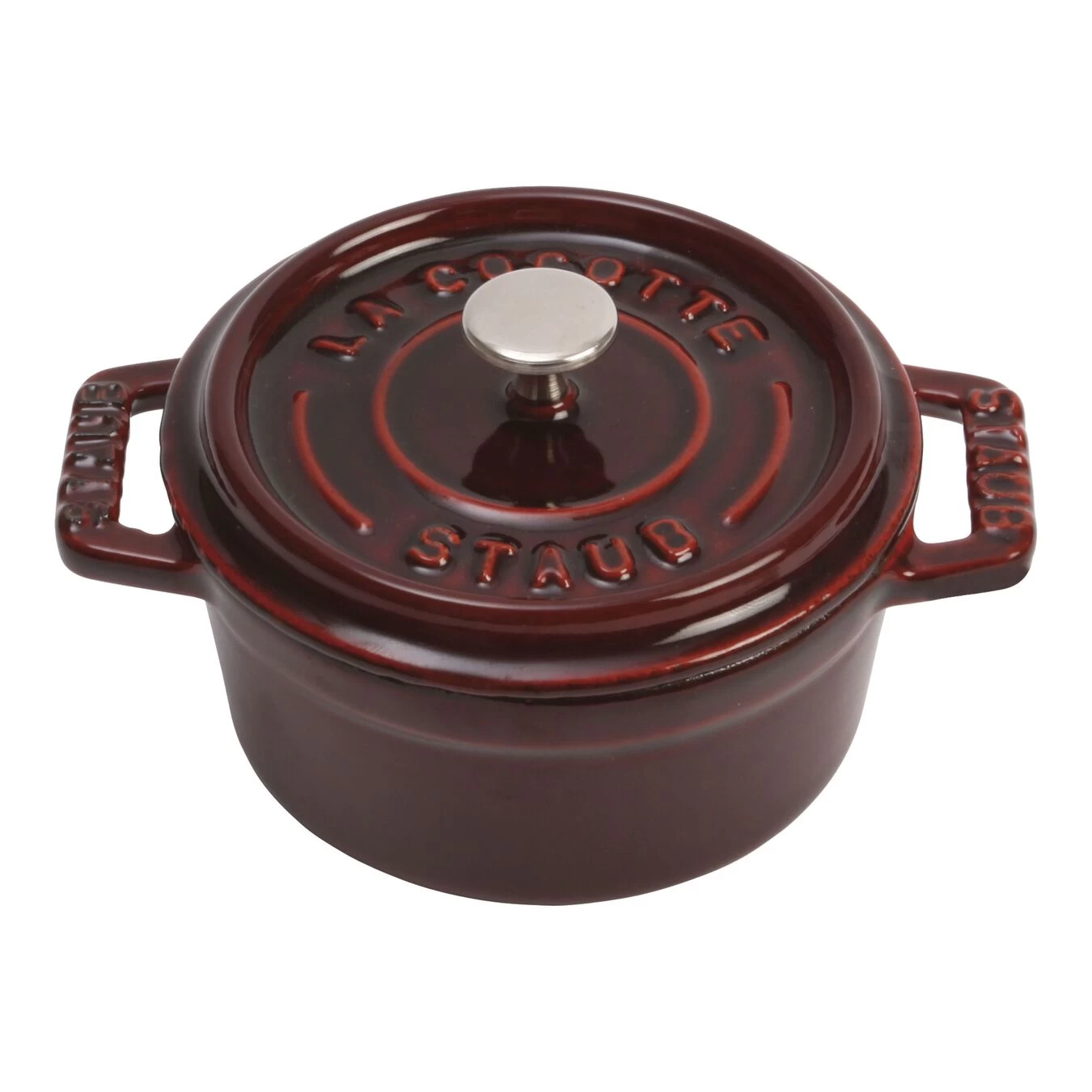 Staub Mini Cocotte 10 Cm, Rund, Grenadine-Rot, Gusseisen