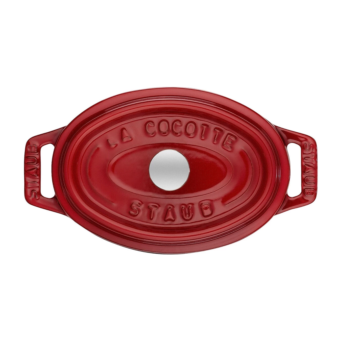 Staub Mini Cocotte 11 Cm, Oval, Kirsch-Rot, Gusseisen 2 Staub Mini Cocotte 11 Cm, Oval, Kirsch-Rot, Gusseisen – Bild 2