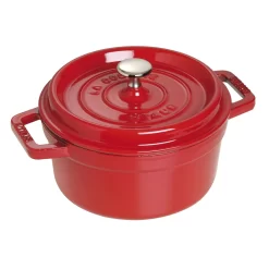 Staub Cocotte 20 Cm, Rund, Kirsch-Rot, Gusseisen