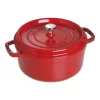 Staub Cocotte 24 Cm, Rund, Kirsch-Rot, Gusseisen
