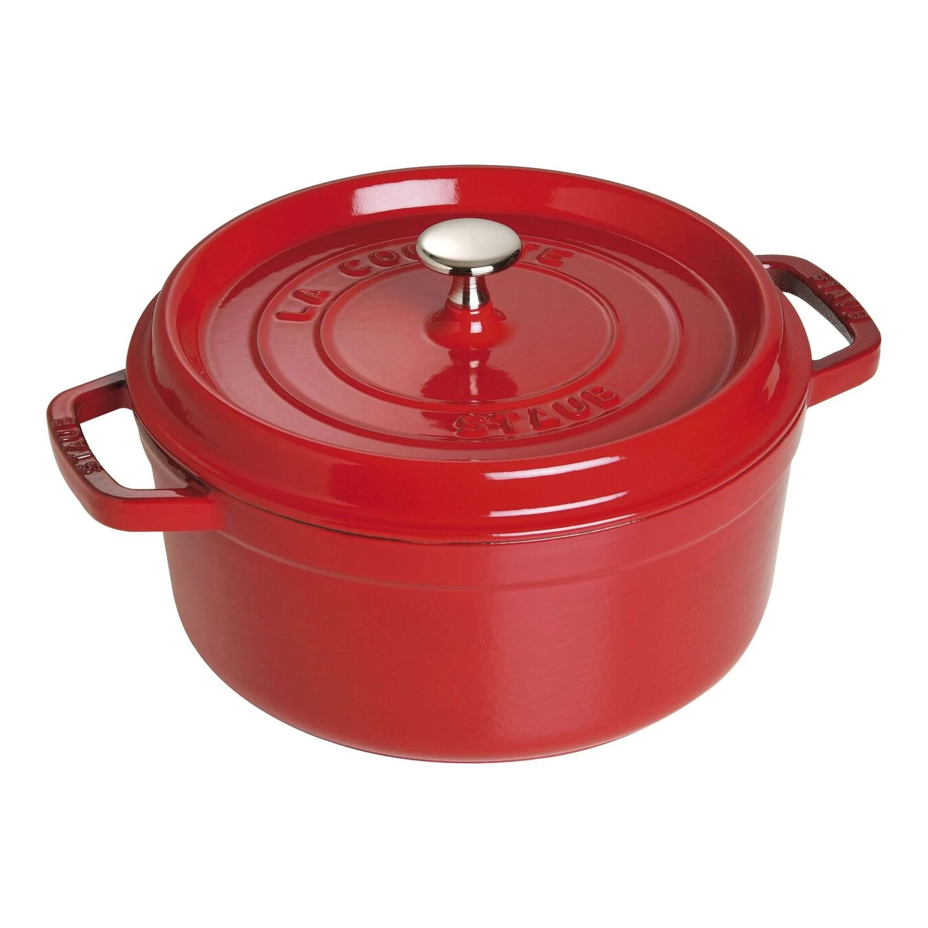 Staub Cocotte 24 Cm, Rund, Kirsch-Rot, Gusseisen 1 Staub Cocotte 24 Cm, Rund, Kirsch-Rot, Gusseisen