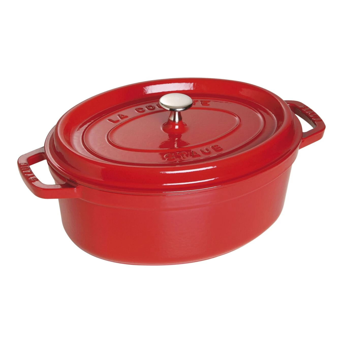 Staub Cocotte 29 Cm, Oval, Kirsch-Rot, Gusseisen 1 Staub Cocotte 29 Cm, Oval, Kirsch-Rot, Gusseisen