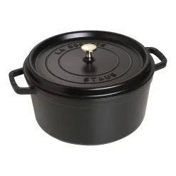 Staub Cocotte 30 Cm, Rund, Schwarz, Gusseisen