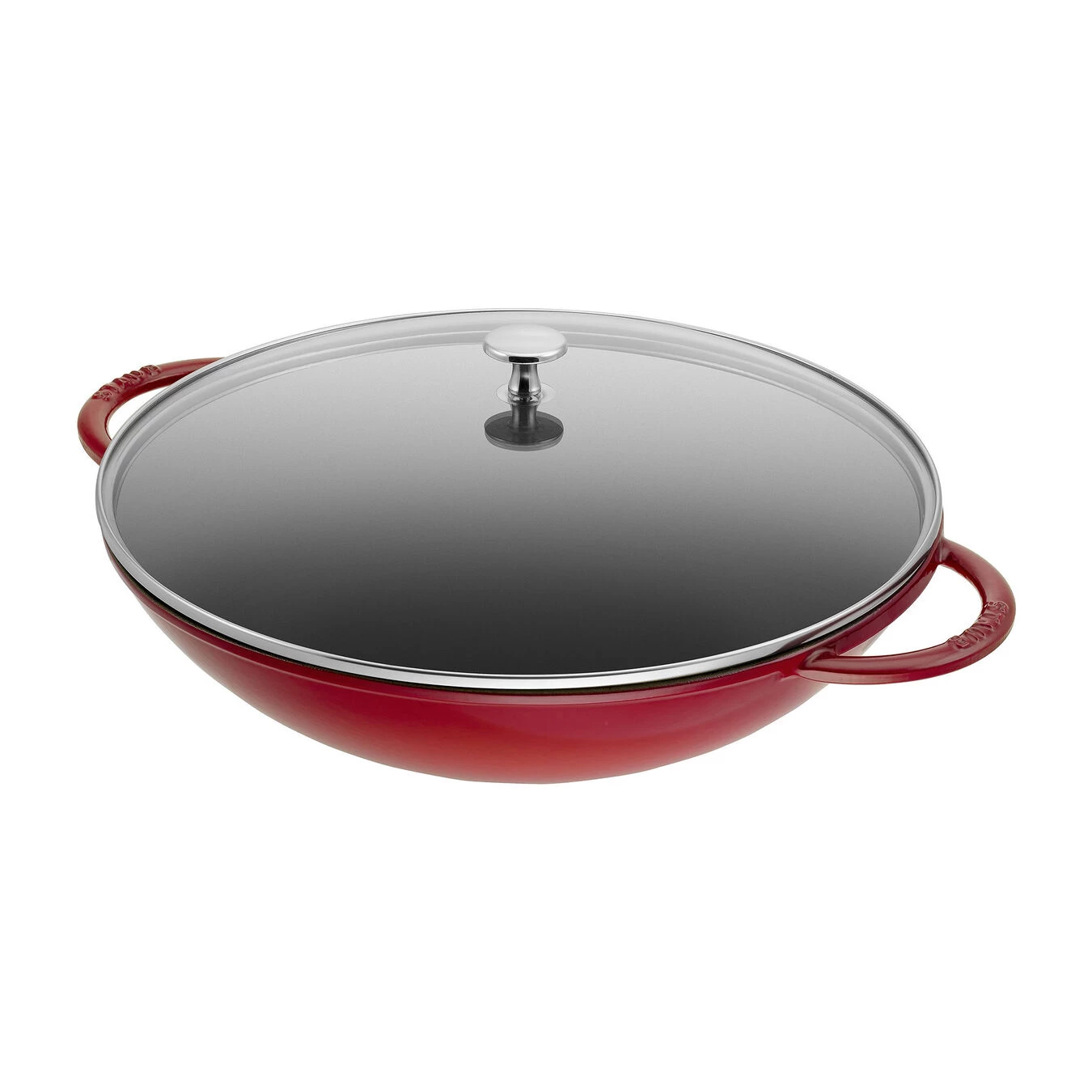 Staub Wok Mit Glasdeckel 37 Cm, Gusseisen 2 Staub Wok Mit Glasdeckel 37 Cm, Gusseisen – Bild 2